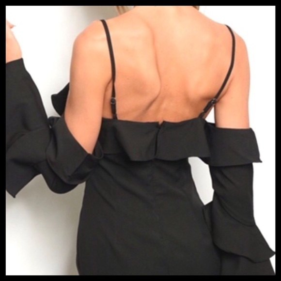 🕶️All Eyes On You🕶Little Black Dress-Slip Tank Tunic Long Sleeves-New - Picture 7 of 8